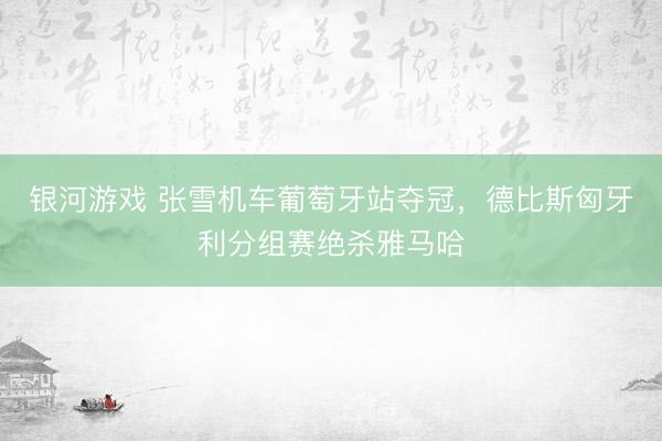 银河游戏 张雪机车葡萄牙站夺冠，德比斯匈牙利分组赛绝杀雅马哈