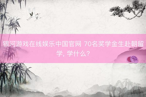 银河游戏在线娱乐中国官网 70名奖学金生赴朝留学， 学什么?