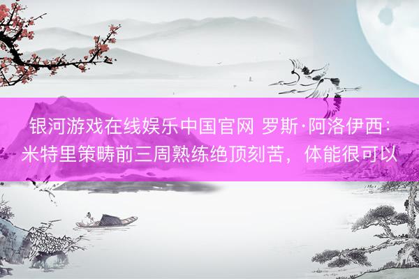 银河游戏在线娱乐中国官网 罗斯·阿洛伊西：米特里策畴前三周熟练绝顶刻苦，体能很可以
